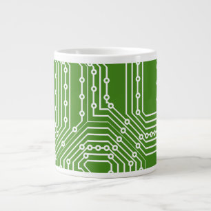 Grande Tasse Motif de carte informatique