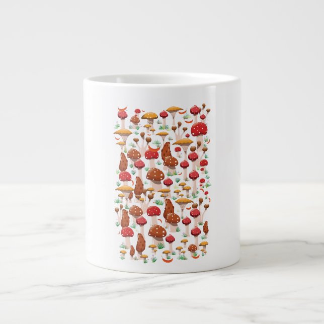 Grande Tasse Motif de champignons mignons (Devant)