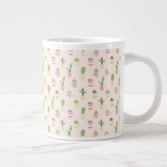 Grande Tasse Motif de Cute Cactus (Droite)