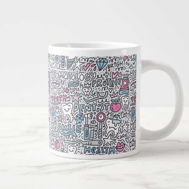 Grande Tasse Motif de dessin dentaire (Droite)
