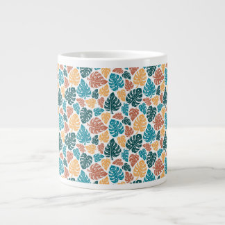 Grande Tasse Motif de feuille de Monstera Tropical - Nature col