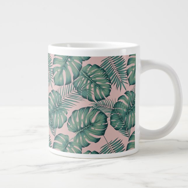 Grande Tasse Motif de feuille tropicale (Droite)