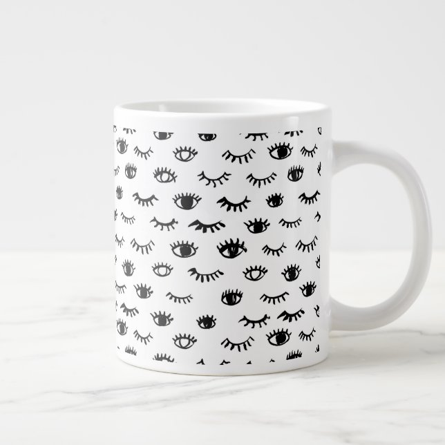 Grande Tasse Motif de l'Eyelash Doodle (Droite)