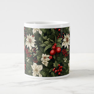 Grande Tasse Motif de Noël botanique