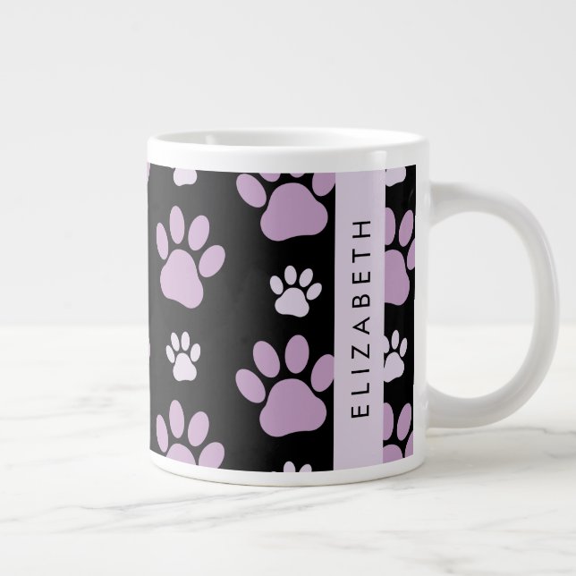 Grande Tasse Motif De Pâtes, Pailles Lilac, Pâtes De Chien, Vot (Droite)