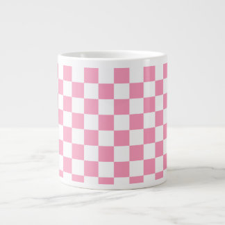Grande Tasse Motif de tableau de bord rose et blanc