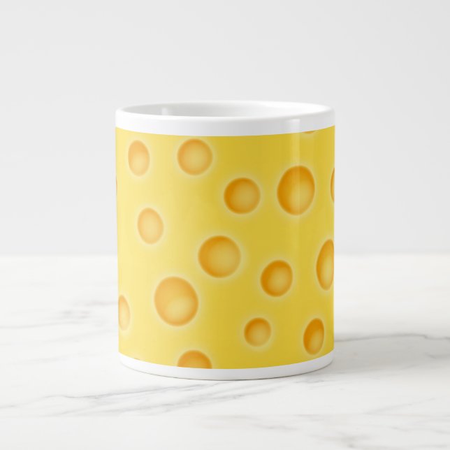 Grande Tasse Motif de texture au fromage suisse (Devant)