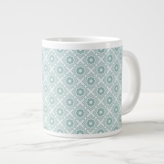 Grande Tasse Motif de treillis en bande (Devant droit)
