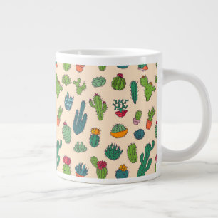 Grande Tasse Motif debout de Cute Cactus