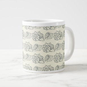 Grande Tasse Motif décoratif de coquilles