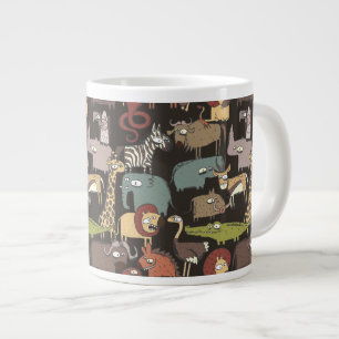Grande Tasse Motif des animaux africains