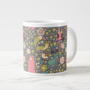 Grande Tasse Motif des animaux de la forêt