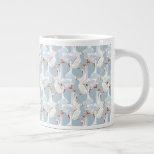 Grande Tasse Motif des Oies blanches