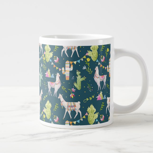 Grande Tasse Motif d'indicateur Llama Watercolor (Droite)