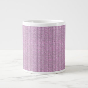 Grande Tasse Motif en tricot rayé Jersey en rose poudré