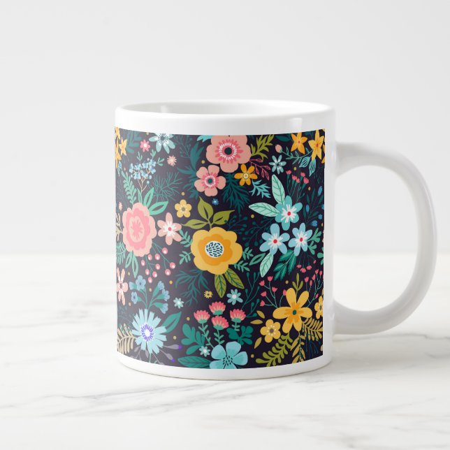 Grande Tasse Motif floral coloré (Droite)