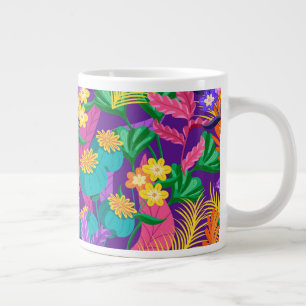 Grande Tasse Motif floral exotique coloré-23148