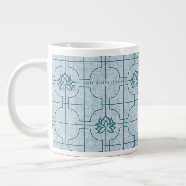 Grande Tasse Motif géométrique Lotus Grid - Le Lotus Blanc (Gauche)