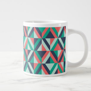 Grande Tasse Motif géométrique moderne du milieu du siècle