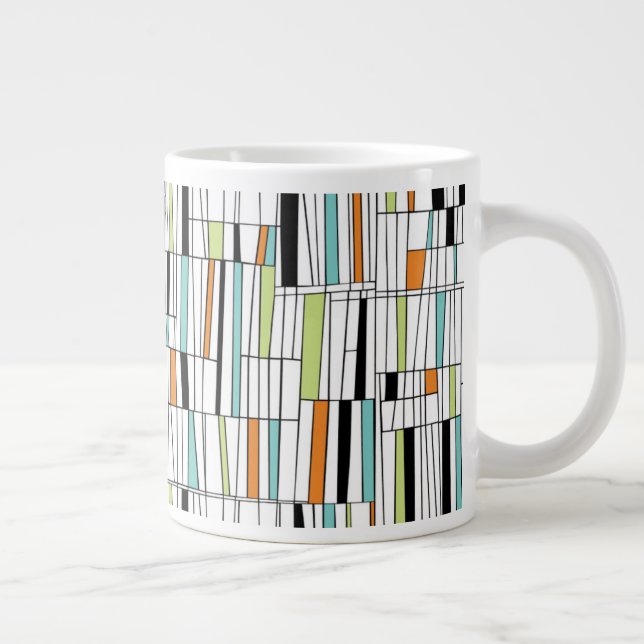 Grande Tasse Motif moderne du milieu du siècle (Droite)