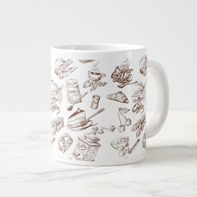 Grande Tasse motif papier (Devant droit)