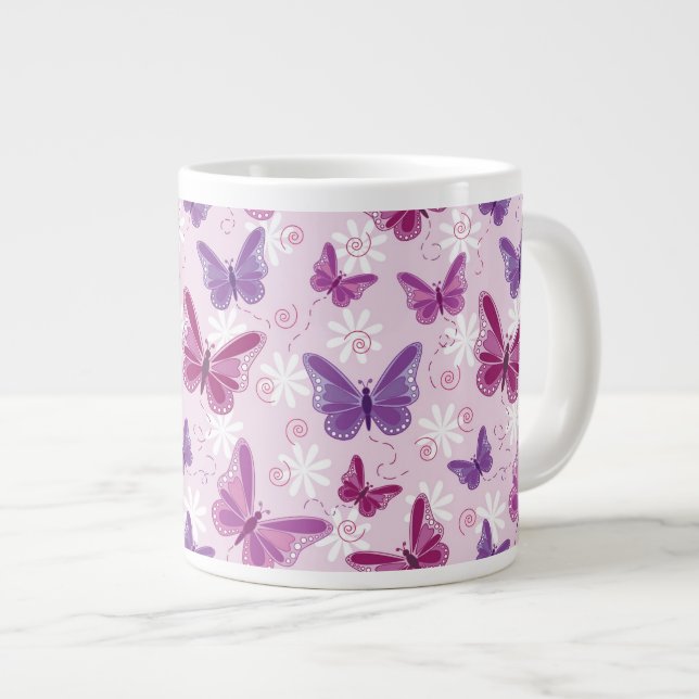 Grande Tasse motif papillon 2 (Devant droit)