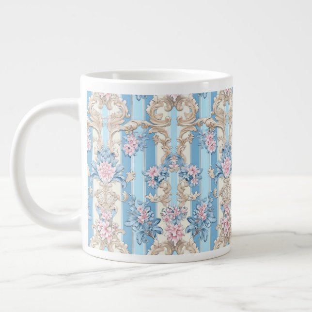 Grande Tasse Motif pastel baroque (Gauche)