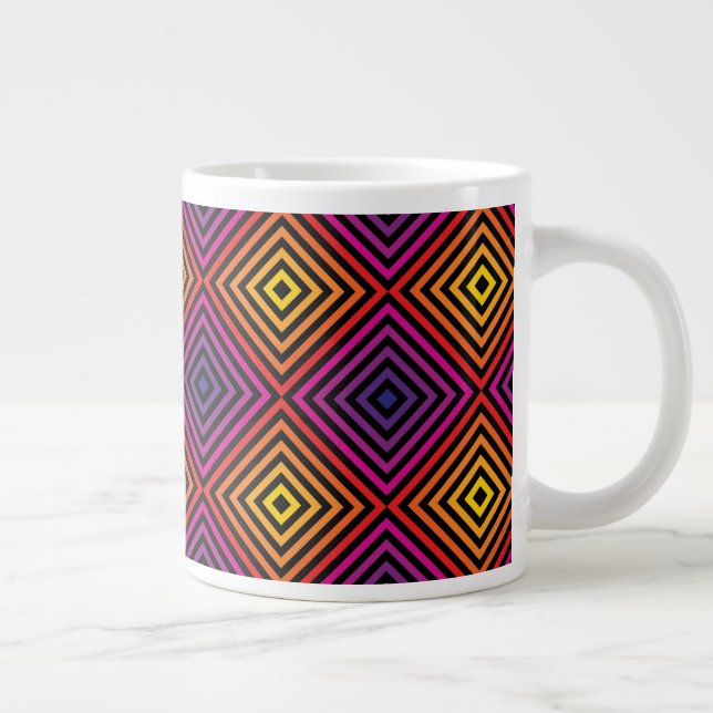 Grande Tasse Motif psychédélique Rainbow Chevron (Droite)