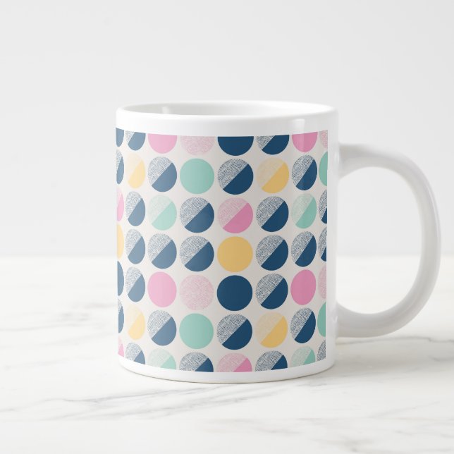 Grande Tasse Motif semi-circulaire rétro (Droite)