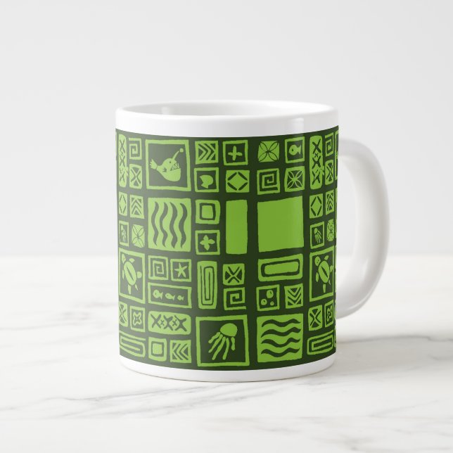 Grande Tasse Motif Tiki (Devant droit)