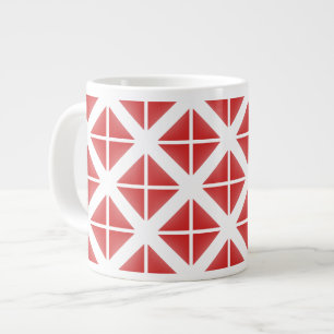 Grande Tasse Motif triangle rouge tendance