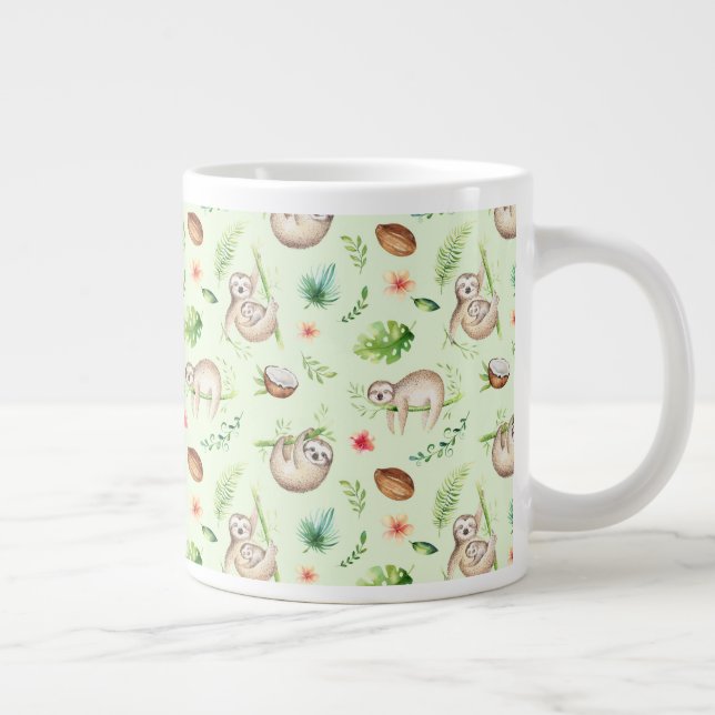 Grande Tasse Motif Tropical Coconut Sloth (Droite)