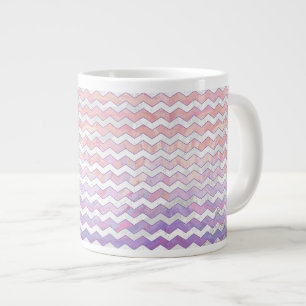 Grande Tasse Motif Zag rose clair