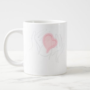 Grande Tasse Mug, Chine osseuse, régions WWC + Coeur