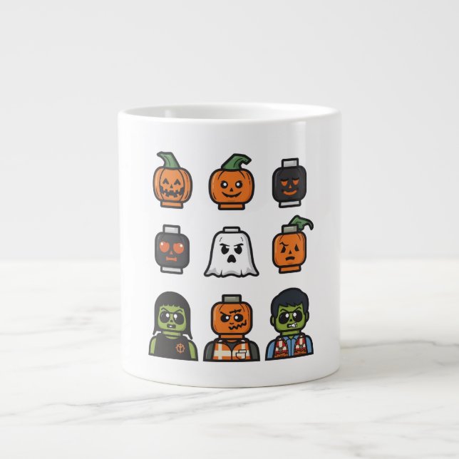 Grande Tasse Musique monstre Halloween Brick Head (Devant)