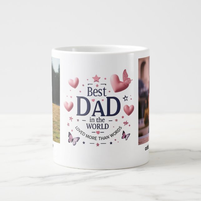 Grande Tasse Musique personnalisée Jumbo | Amour surdimensionné (Devant)