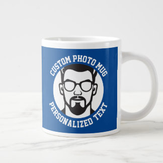 Grande Tasse My Face on a CHELSEA BLUE Custom