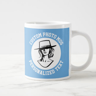 Grande Tasse My Face on a POWDER BLUE Custom