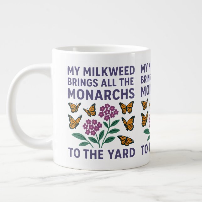 Grande Tasse My Milkweed amène tous les monarques au triage (Gauche)
