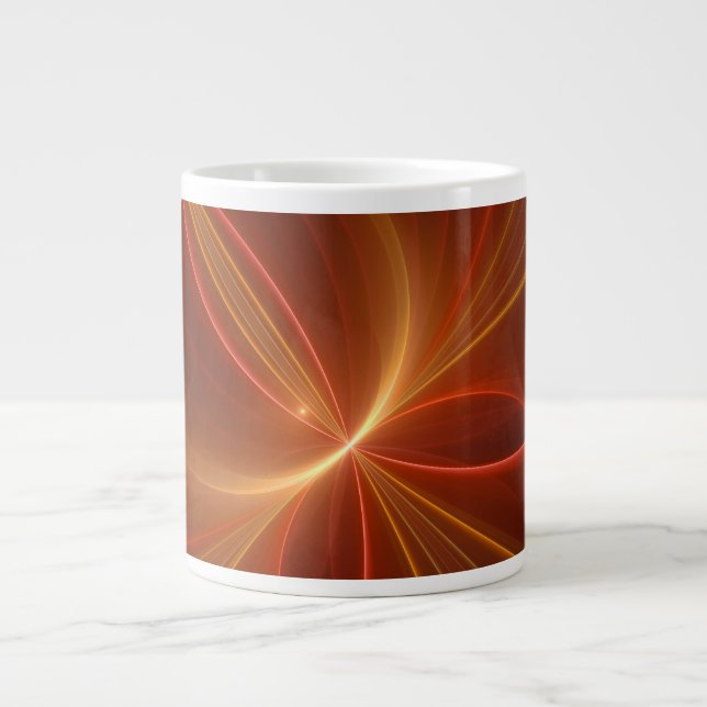Grande Tasse Mystique Abstrait Fractal Art Moderne Couleurs cha (Devant)
