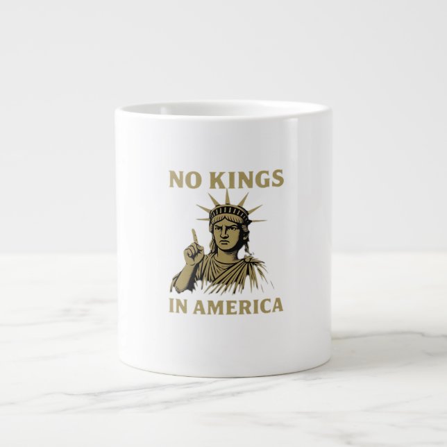 Grande Tasse No Kings In America Statue Of  No Kings Day Protes (Devant)