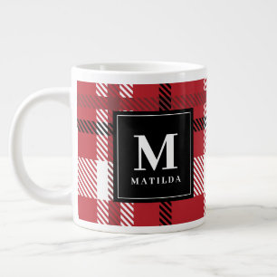 Grande Tasse Noël à Noël à la tarte rouge, bordeaux et noir