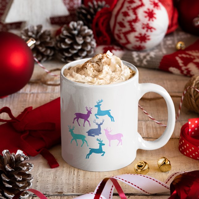 Grande Tasse Noël de Candy Pastel Reindeer (Créateur téléchargé)