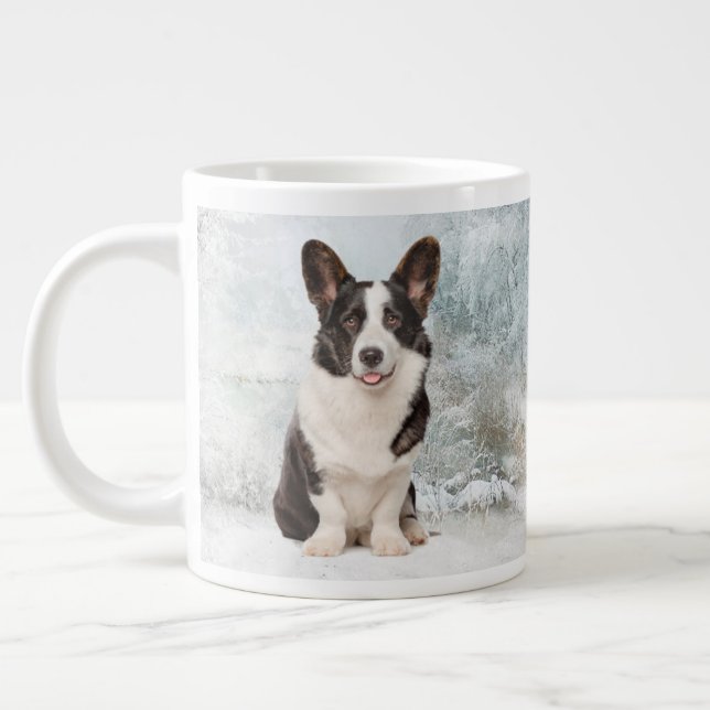 Grande Tasse Noël de Corgi (Gauche)