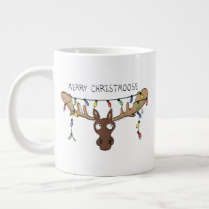 Grande Tasse Noël Moose Cute Amusant Animal de Noël