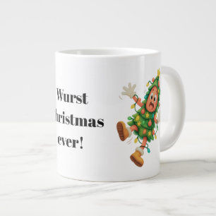 Grande Tasse Noël saucisse le pire! Drôle  Salami 