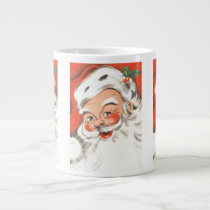 Grande Tasse Noël Vintage, Jolly Santa Claus avec Smile