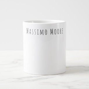 Grande Tasse Noir Blanc Élégant Casual Propre Nom