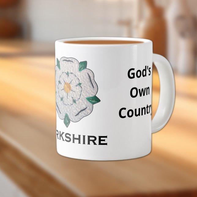 Grande Tasse Nom, 20oz Quilled Yorkshire Rose blanche (Créateur téléchargé)