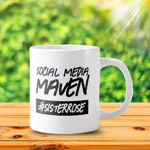 Grande Tasse Nom de Hashtag de Maven de Médias Sociaux Drôle